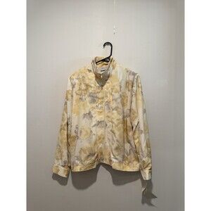 Three Flags California Vintage Yellow Floral Jacket Size 14 NWT